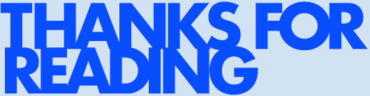 Thanks for reading