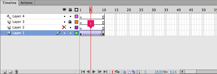 Visual feedback after applying a tween to a layer